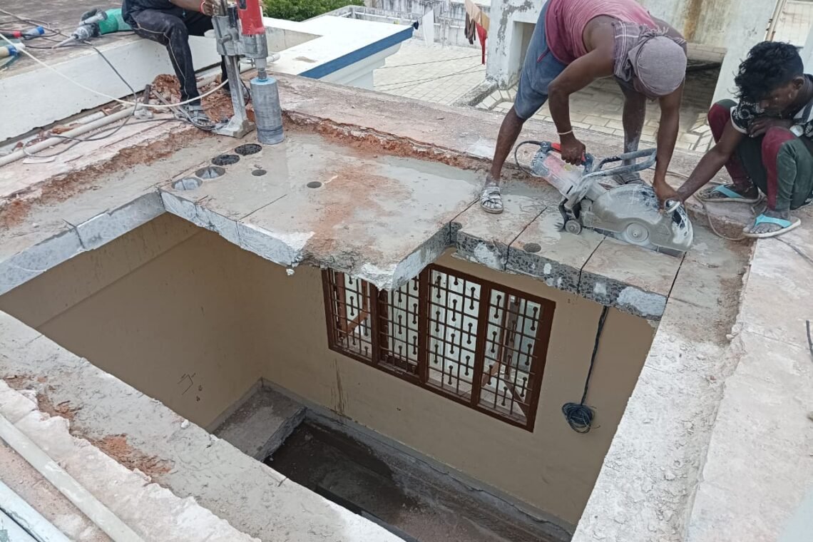 rcc slab saw cutting services chennai